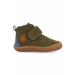 Ghete din piele intoarsa cu barete cu inchidere cu velcro - Kaki imagine
