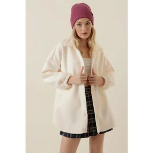 Jacheta gabardina texturata - crem natural - femei imagine