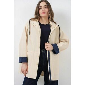 Palton dama - Bej - Textil imagine