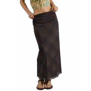 Fusta maxi - Maro inchis - Textil imagine
