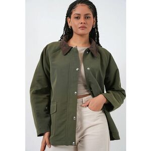 Jacheta dama kaki - textil imagine