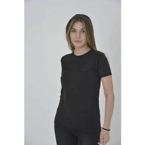 Tricou dama - slim fit - bumbac/poliester/elastan - negru imagine