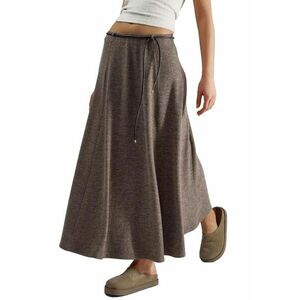 Fusta maxi - Maro cafeniu - Textil imagine