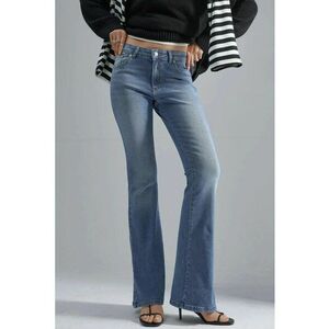 Blugi dama Flare Fit - talie normala - croiala evazata - albastru deschis - denim imagine