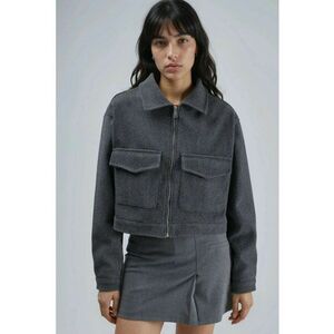 Jacheta scurta dama - poliester/lycra - gri inchis imagine