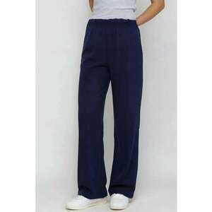 Pantaloni dama - viscoza/poliester/elastan - bleumarin imagine
