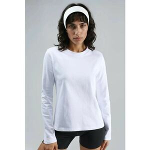 Bluza - Jerseu - Alb - Decolteu rotund imagine