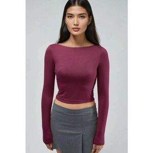 Bluza dama - Slim fit - Visiniu imagine