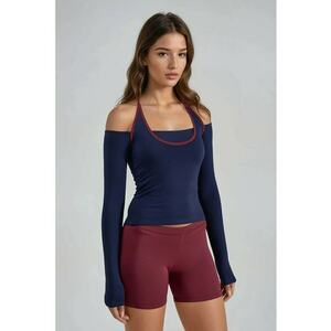 Bluza dama - Bleumarin - Jerseu imagine