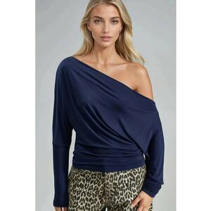 Bluza dama - Jerseu - Bleumarin imagine