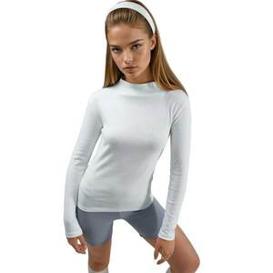 Bluza dama - Alb - Jerseu - Slim fit imagine