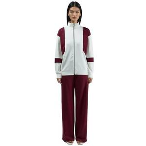 Trening dama - tricot - visiniu/alb imagine