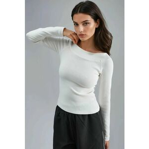 Bluza - Alb - Jerseu - Pentru dama imagine