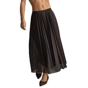 Fusta maxi - Textil - Maro inchis - Talie inalta imagine