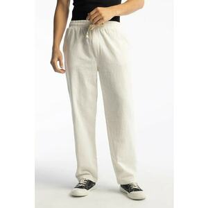 Pantaloni barbati - croiala dreapta - snur in talie - Alb - 100% bumbac imagine