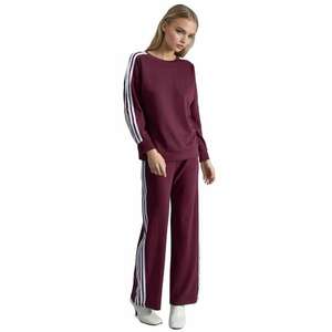 Trening dama tricot - visiniu/alb imagine