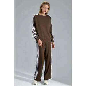 Trening dama - tricot - maro/alb imagine