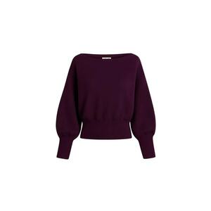 Pulover asimetric dama - tricot - mov - One Size imagine