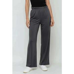 Pantaloni viscoza/poliester/elastan gri - Gri imagine