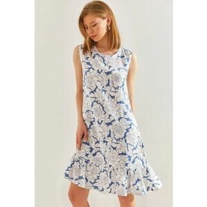 Rochie mini - volane - Albastru imagine