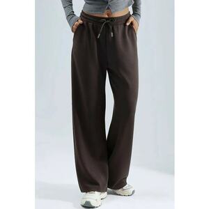 Pantaloni dama - textil - maro imagine
