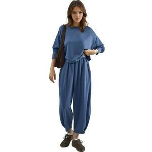 Compleu dama - Textil - Albastru cobalt - imagine