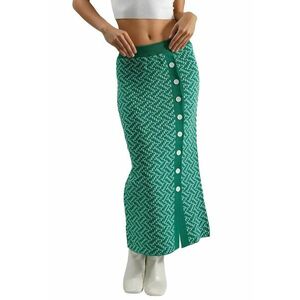 Fusta maxi - Verde - Tricot - imagine