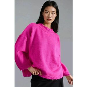 Pulover dama - supradimensionat - roz magenta - tricot - One Size imagine