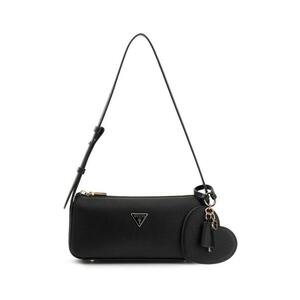 Geanta mica cu bareta de umar si accesoriu logo detasabil Isobel - Negru imagine