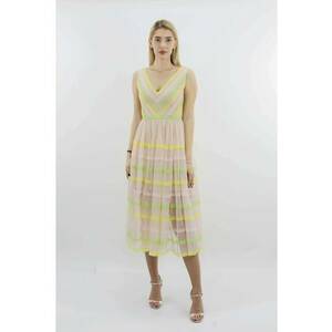 Rochie midi de seara din tul si dantela ENID - Roz deschis imagine