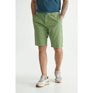 Pantaloni scurti chino cu imprimeu Joe - Negru/Verde sparanghel imagine