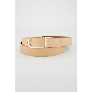 Curea din piele ecologica cu model uni - Maro taupe deschis imagine