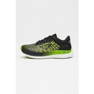 Pantofi sport din plasa cu garnituri din material sintetic - Verde/Negru/Argintiu imagine