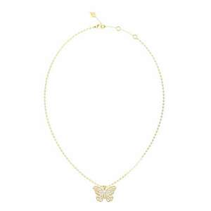 Colier cu talisman fluture Barboleta - Auriu imagine