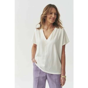 Bluza lejera cu maneci scurte - Alb murdar imagine