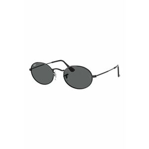 Ochelari de soare ovali unisex - Negru imagine