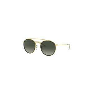 Ochelari de soare rotunzi unisex cu lentile oglinda - Auriu imagine