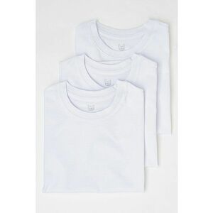 Set de tricouri din bumbac organic - 3 piese - Alb optic imagine