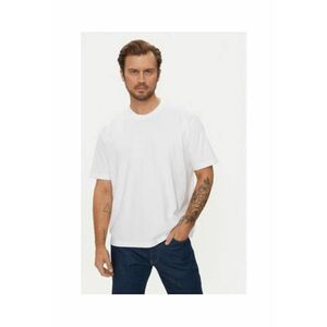 Tricou uni din amestec de bumbac organic - Alb imagine