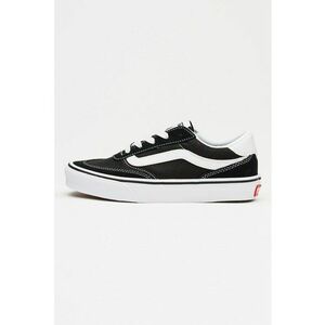 Tenisi Brooklyn cu piele intoarsa - Alb/Negru imagine
