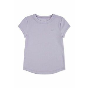 Tricou striat cu logo discret - Violet deschis imagine
