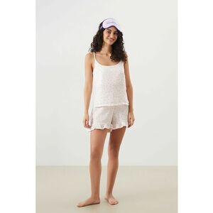 Pijama cu pantaloni scurti si volane - Roz deschis imagine