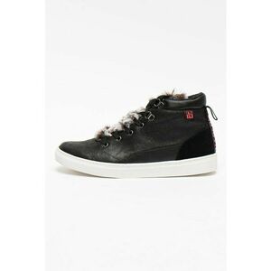 Pantofi sport high-top cu detalii de blana sintetica Willow - Negru imagine