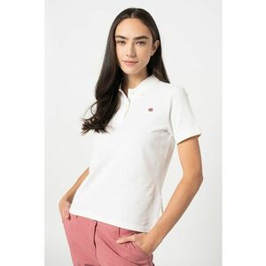 Tricou polo cu logo brodat Ealis - Alb imagine
