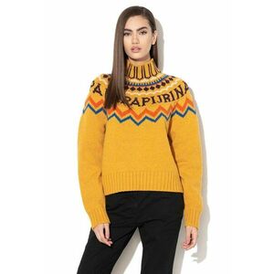 Pulover din amestec de lana - cu guler inalt Dune - Galben sofran imagine