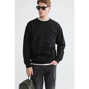 Bluza de trening cu imprimeu text - Negru imagine