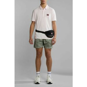 Tricou polo din bumbac pique Ebea - Roz pastel imagine