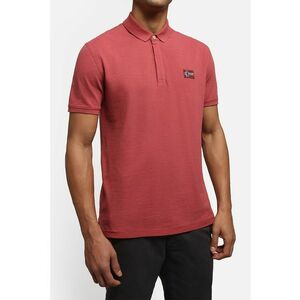 Tricou polo din bumbac pique Ebea - Roz inchis imagine