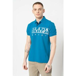 Tricou polo cu detaliu logo Eallar - Albastru imagine