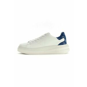 Pantofi sport din piele si piele ecologica - Alb/Albastru imagine